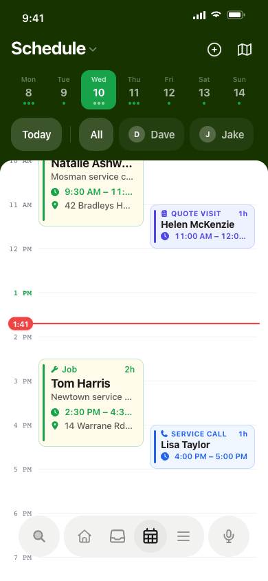 Struth Schedule on mobile